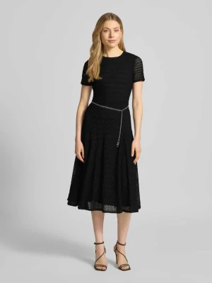 Sukienka midi z paskiem w efekt łańcuszka MICHAEL Michael Kors