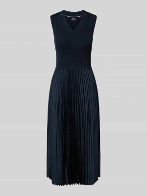 Sukienka midi z plisami model ‘Farara’ Boss