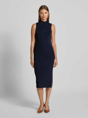 Sukienka midi z prążkowaną stójką model ‘JAKARI’ Lauren Ralph Lauren