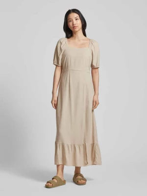 Sukienka midi z prostokątnym dekoltem model ‘MYMILO’ Vero Moda