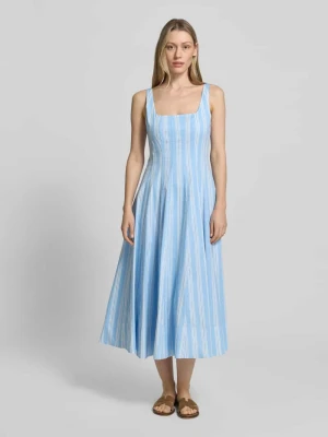 Sukienka midi z prostokątnym dekoltem model 'Wells' Staud