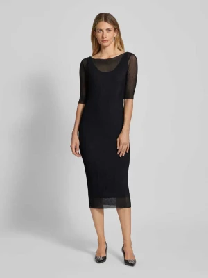 Sukienka midi z rękawem o dł. 1/2 model ‘Evibini’ Boss
