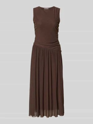 sukienka midi z siateczki w asymetrycznym kroju Christian Berg Woman Selection