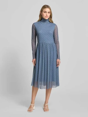 Sukienka midi z siateczki ze stójką Smith and Soul