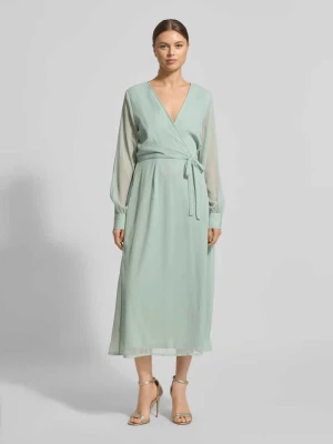 Sukienka midi z tasiemką w talii model ‘FALIA’ Vila