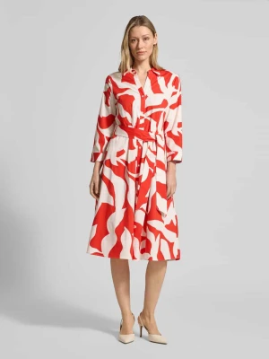 Sukienka midi z tasiemką w talii MORE & MORE