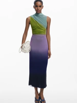 Sukienka midi z tiulu cieniowanego Desigual