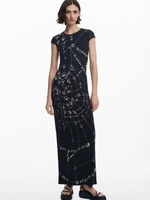 Sukienka midi z tkaniny Tyler McGillivary Desigual