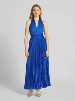 Sukienka midi z wiązaniem na szyi z satyny model 'Natasha' Forever New