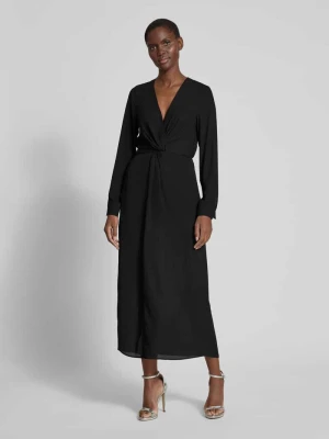 Sukienka midi z wiązanym detalem model ‘Koventi’ HUGO