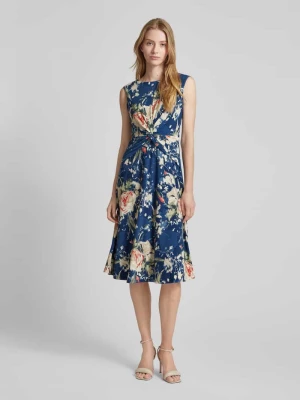 Sukienka midi z wiązanym detalem model ‘TESSANNE’ Lauren Ralph Lauren