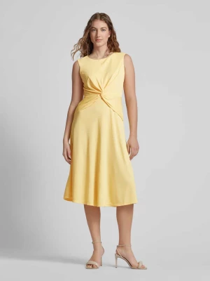 Sukienka midi z wiązanym detalem model ‘TESSANNE’ Lauren Ralph Lauren
