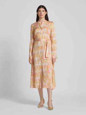 Sukienka midi z wiązanym paskiem Armani Exchange