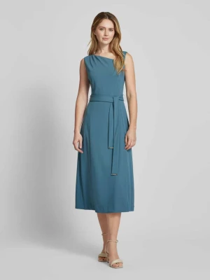Sukienka midi z wiązanym paskiem Calvin Klein Womenswear