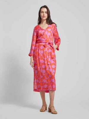 Sukienka midi z wiązanym paskiem LANIUS