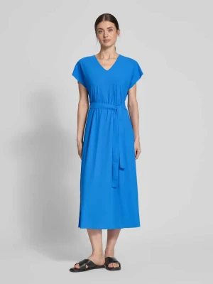 Sukienka midi z wiązanym paskiem model ‘ADINA’ RAFFAELLO ROSSI
