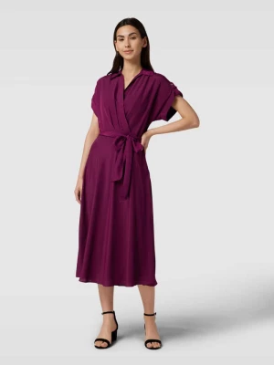 Sukienka midi z wiązanym paskiem model ‘FRATILLIO’ Lauren Ralph Lauren