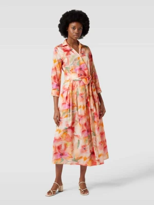 Sukienka midi z wiązanym paskiem model ‘Julene’ 0039 italy