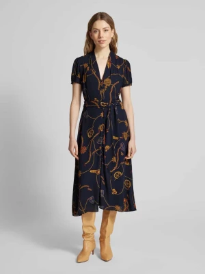 Sukienka midi z wiązanym paskiem model ‘RALGIS’ Lauren Ralph Lauren