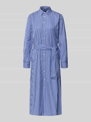Sukienka midi z wiązanym paskiem Polo Ralph Lauren