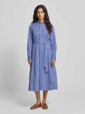 Sukienka midi z wiązanym paskiem Polo Ralph Lauren