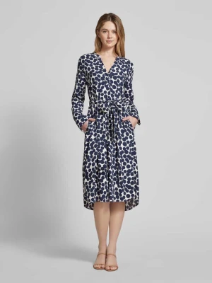 Sukienka midi z wiązanym paskiem seidensticker