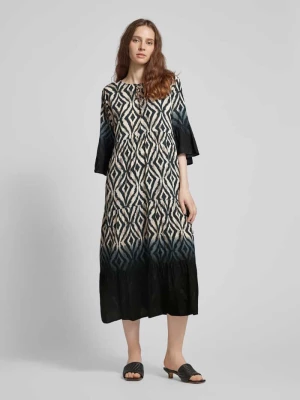 Sukienka midi z wiskozy z efektem stopniowania model ‘Tamy’ FREE/QUENT