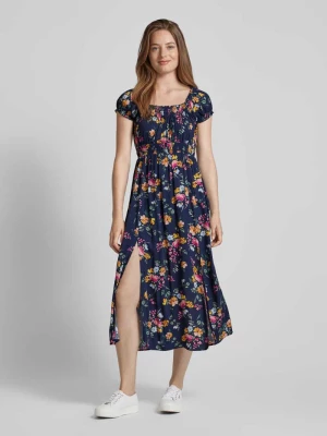Sukienka midi z wiskozy z kwiatowym wzorem Apricot