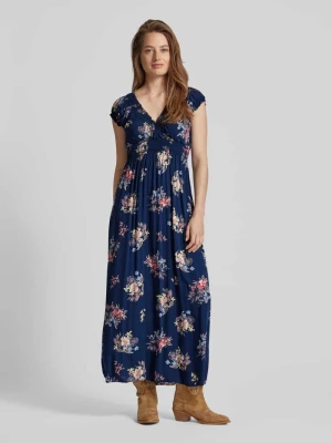 Sukienka midi z wiskozy z kwiatowym wzorem Apricot