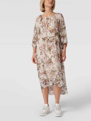 Sukienka midi z wiskozy z kwiatowym wzorem drykorn