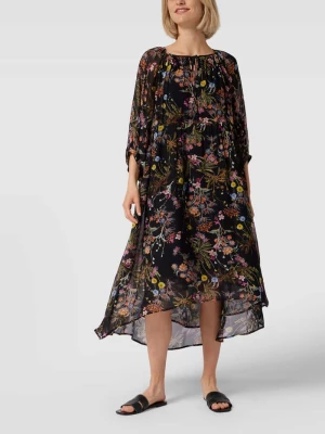 Sukienka midi z wiskozy z kwiatowym wzorem drykorn