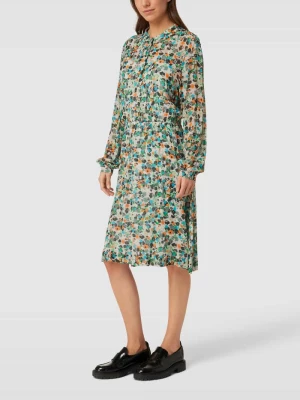 Sukienka midi z wiskozy z kwiatowym wzorem na całej powierzchni Joop!
