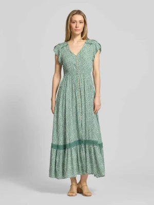 sukienka midi z wiskozy z listwą guzikową Apricot