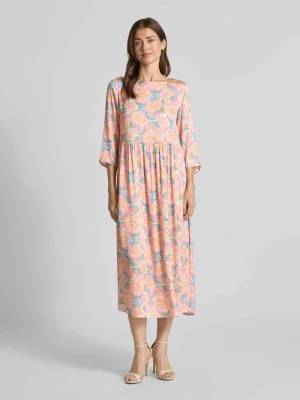 Sukienka midi z wiskozy z okrągłym dekoltem Rich & Royal