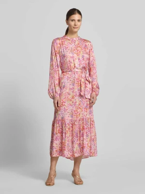 Sukienka midi z wiskozy z wiązanym paskiem Rich & Royal