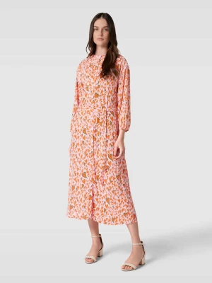 Sukienka midi z wiskozy ze wzorem na całej powierzchni model ‘Stella’ POM Amsterdam