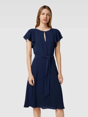Sukienka midi z wycięciem w kształcie łezki model ‘THANDIA’ Lauren Ralph Lauren