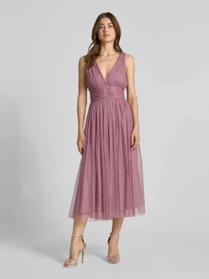 Sukienka midi z wycięciem z tyłu Lace & Beads