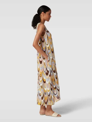 Sukienka midi ze wzorem na całej powierzchni Ana Alcazar