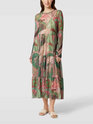 Sukienka midi ze wzorem na całej powierzchni Christian Berg Woman