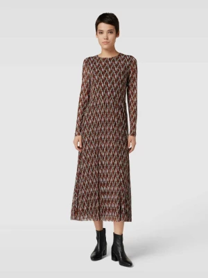 Sukienka midi ze wzorem na całej powierzchni Christian Berg Woman Selection