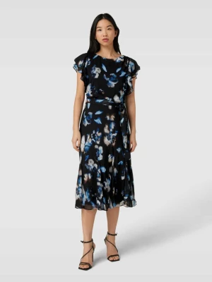 Sukienka midi ze wzorem na całej powierzchni DKNY