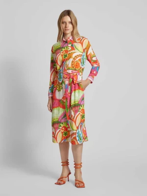 Sukienka midi ze wzorem na całej powierzchni Emily Van den Bergh