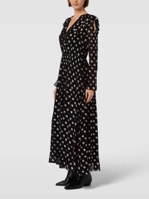 Sukienka midi ze wzorem na całej powierzchni Karl Lagerfeld