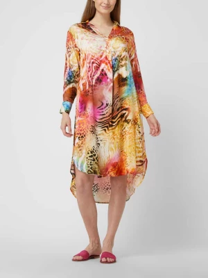 Sukienka midi ze wzorem na całej powierzchni model ‘Brest’ Risy & Jerfs