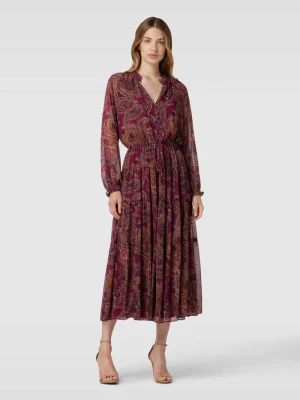 Sukienka midi ze wzorem na całej powierzchni model ‘MIHANJA’ Lauren Ralph Lauren