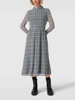 Sukienka midi ze wzorem na całej powierzchni s.Oliver BLACK LABEL