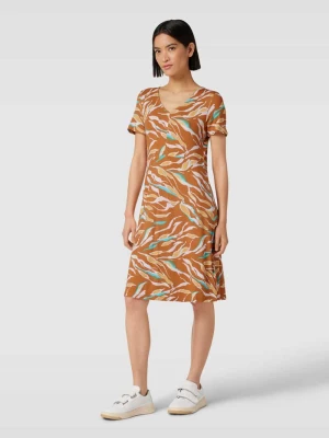 Sukienka midi ze wzorem na całej powierzchni Tom Tailor