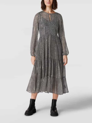 Sukienka midi ze wzorem na całej powierzchni Tommy Hilfiger