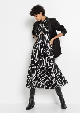 Sukienka midi ze zrównoważonej wiskozy bonprix